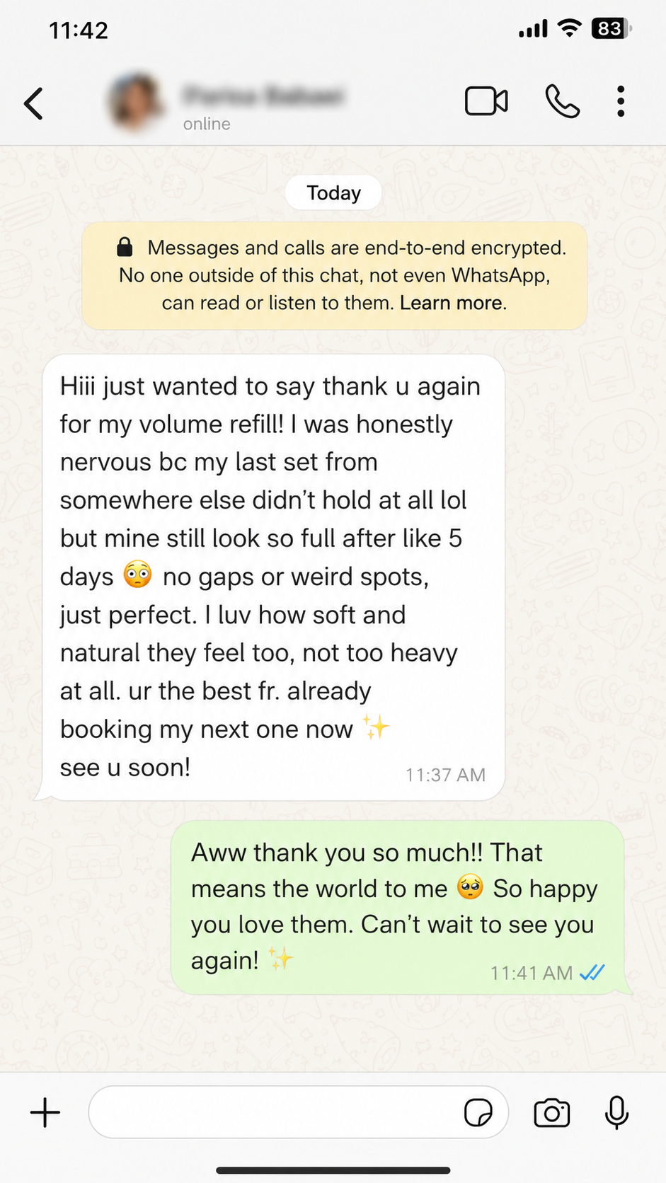 Five-star client review for PB Lashes Toronto (3 of 10)
