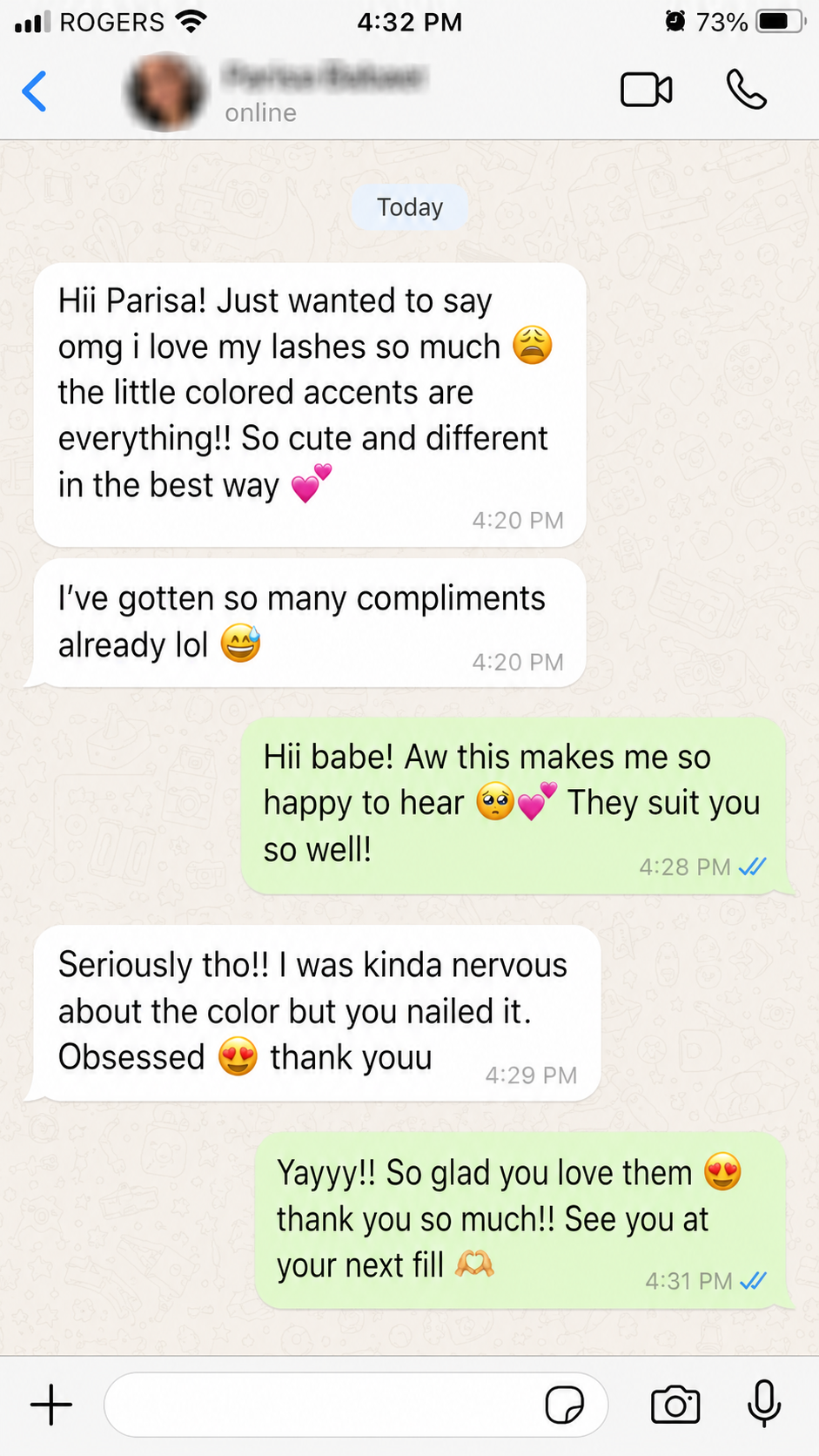 Five-star client review for PB Lashes Toronto (9 of 10)